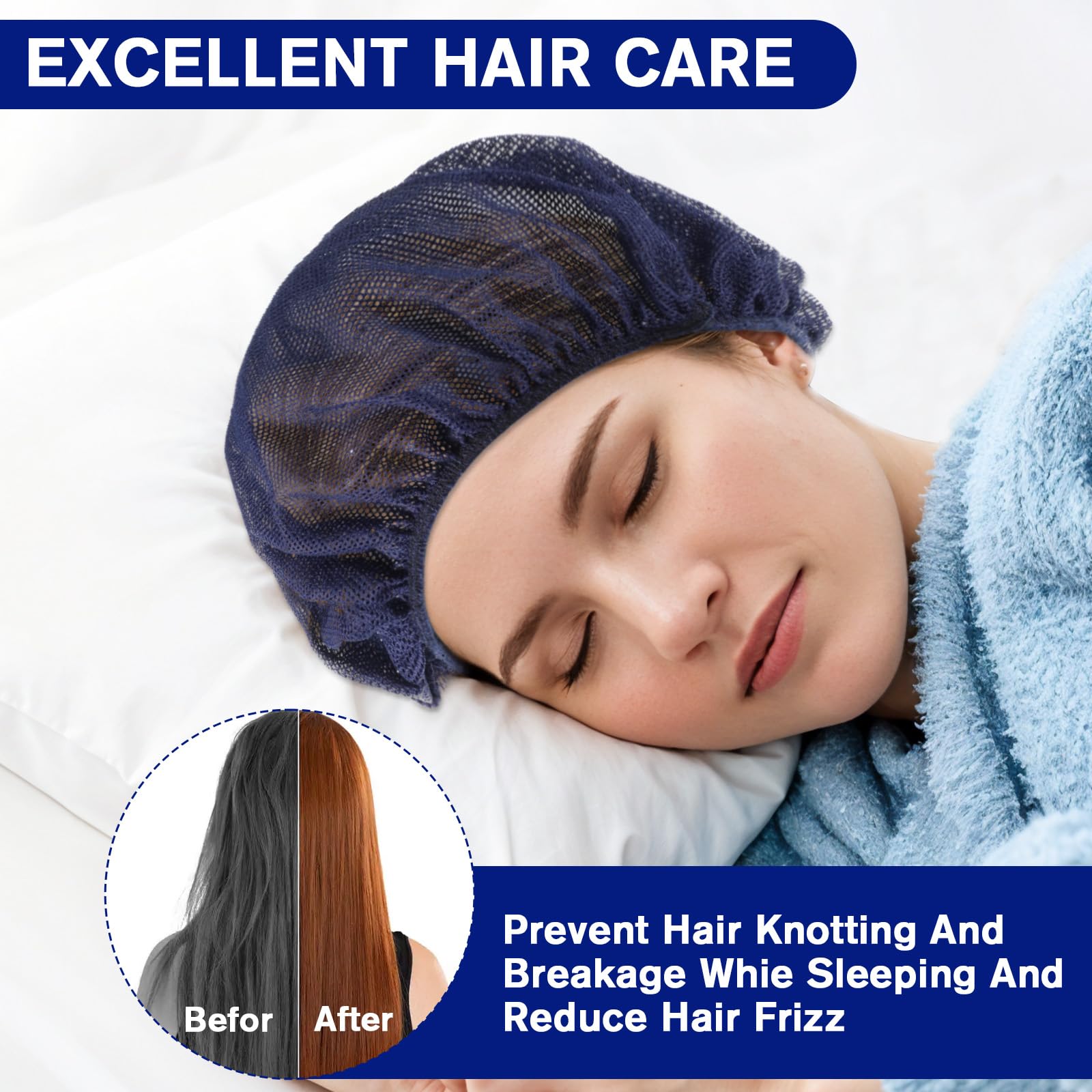 Jeffdad 6 retine per capelli per dormire riutilizzabili da donna