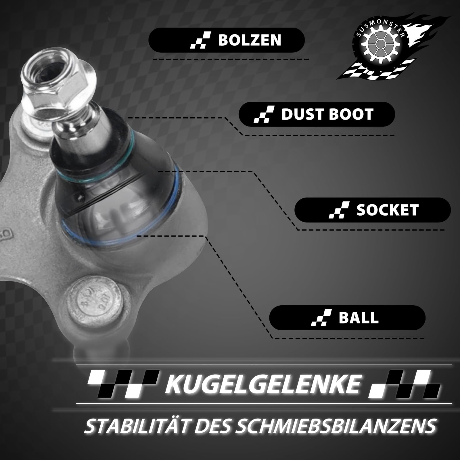 Querlenker Satz Unten Vorderachse inkl. Traggelenk Koppelstange Vorne 6 Teilig für Audi A3 8P Seat Altea Leon Skoda Octavia Superb VW Volkswagen EOS Golf Jetta III Scirocco Touran