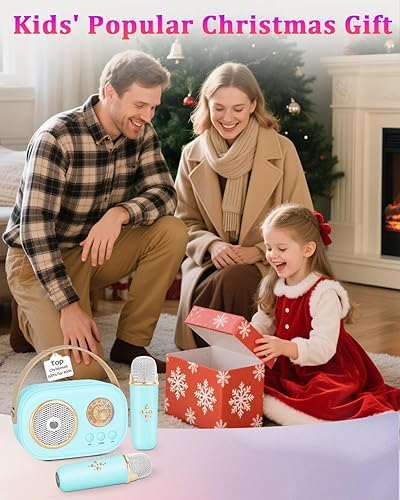 Miniatura 2 de PRUNUS C20 - Mini máquina de karaoke para adolescentes, regalos de elefante blanco, para niños de 3 a 12 años, altavoz Bluetooth portátil con