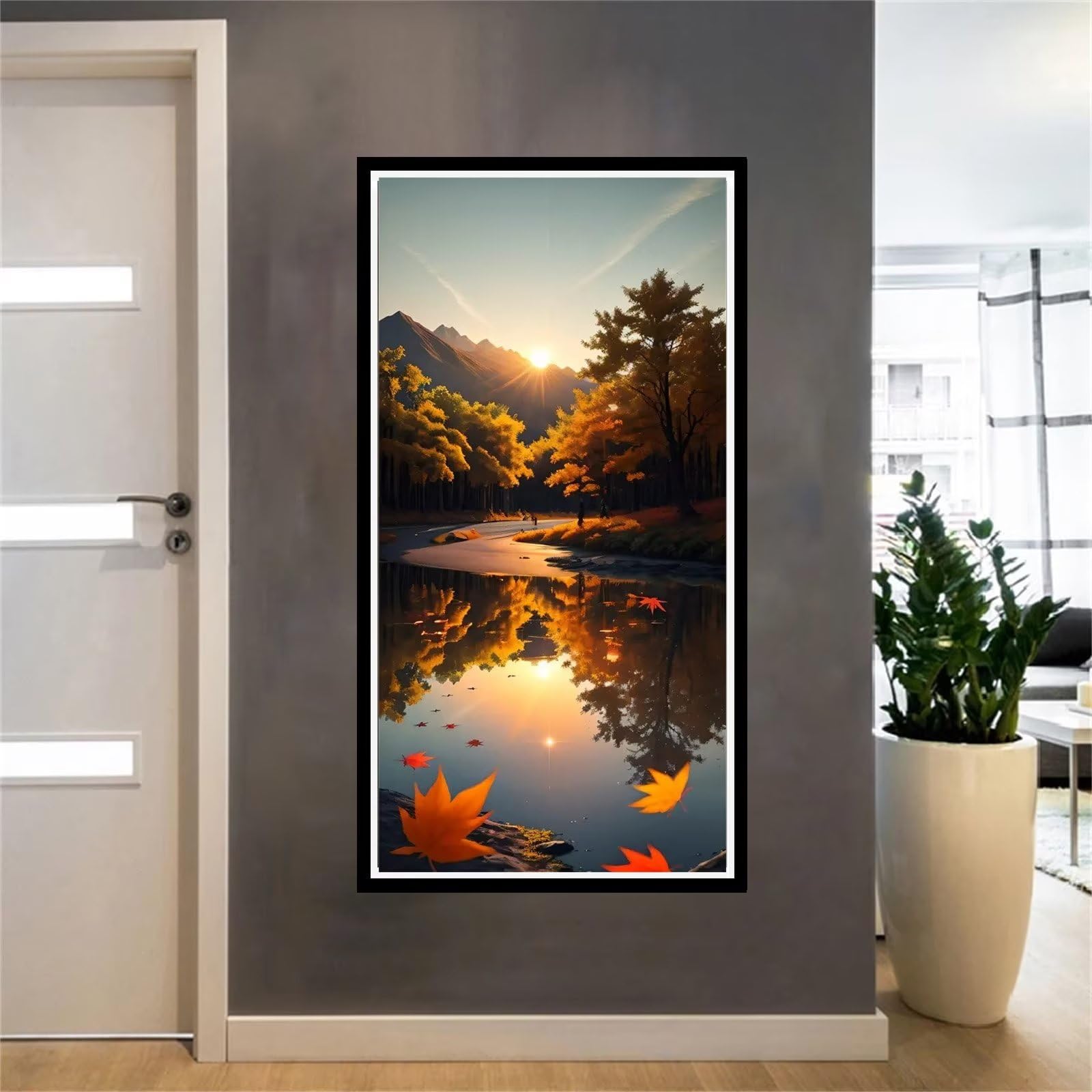 Diamond Painting Weihnachten - 5D Landschaftsbaum DIY Set 20x40cm