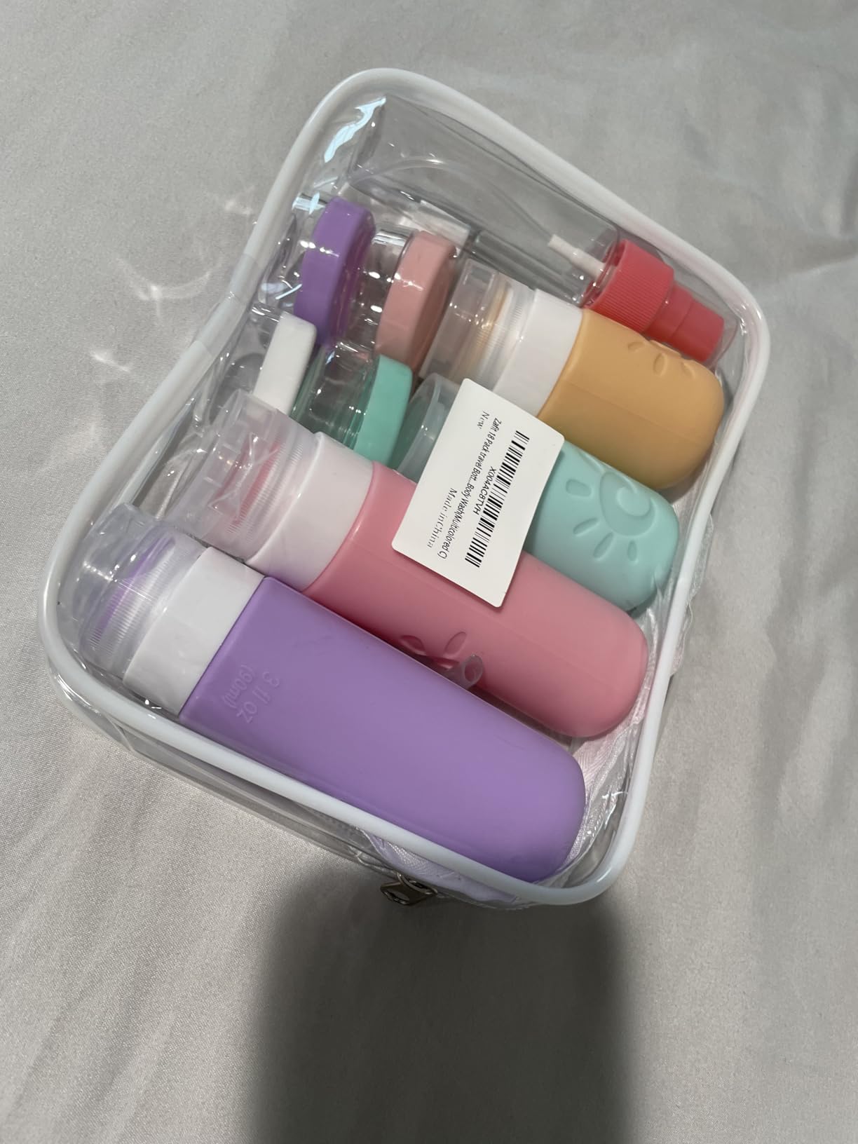 Zafit 18 Pack travel Bottles for Toiletries, TSA Approved Silicone Travel Containers Leak Proof Refillable Travel Accessories for Shampoo Conditioner Lotion Body Wash(Multicolored C)