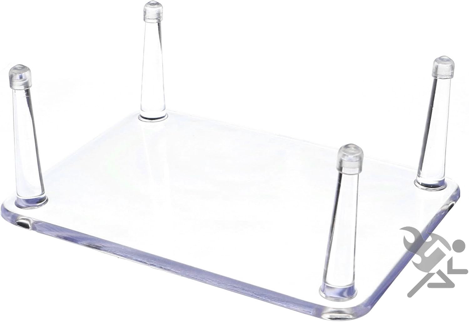 OnFireGuy 6.25" Four-Peg Display Stand Holder with Anti-Scratch Guards for Hunting Decoys, Minerals, & Fossils, Qty: 1