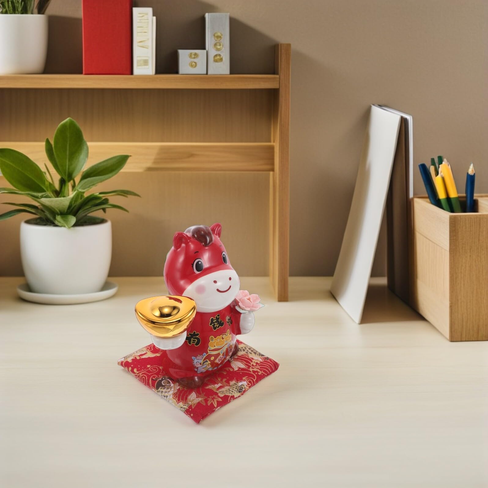 Alasum Tirelire Céramique Cheval Mignon Banque de Dessin Animé pour Économie Facile et Décoration Intérieure Cadeau pour Garçon et Filles