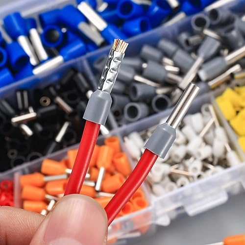 Miniatura 3 de Kit de conectores de casquillo de alambre de 800 piezas, AWG 22-10 casquillos de alambre, kit de conectores de terminales de casquillo de cable