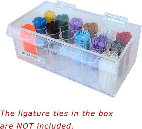 Miniatura 3 de J&J Ortho Orthodontic Ligature - Caja de almacenamiento de acrílico transparente