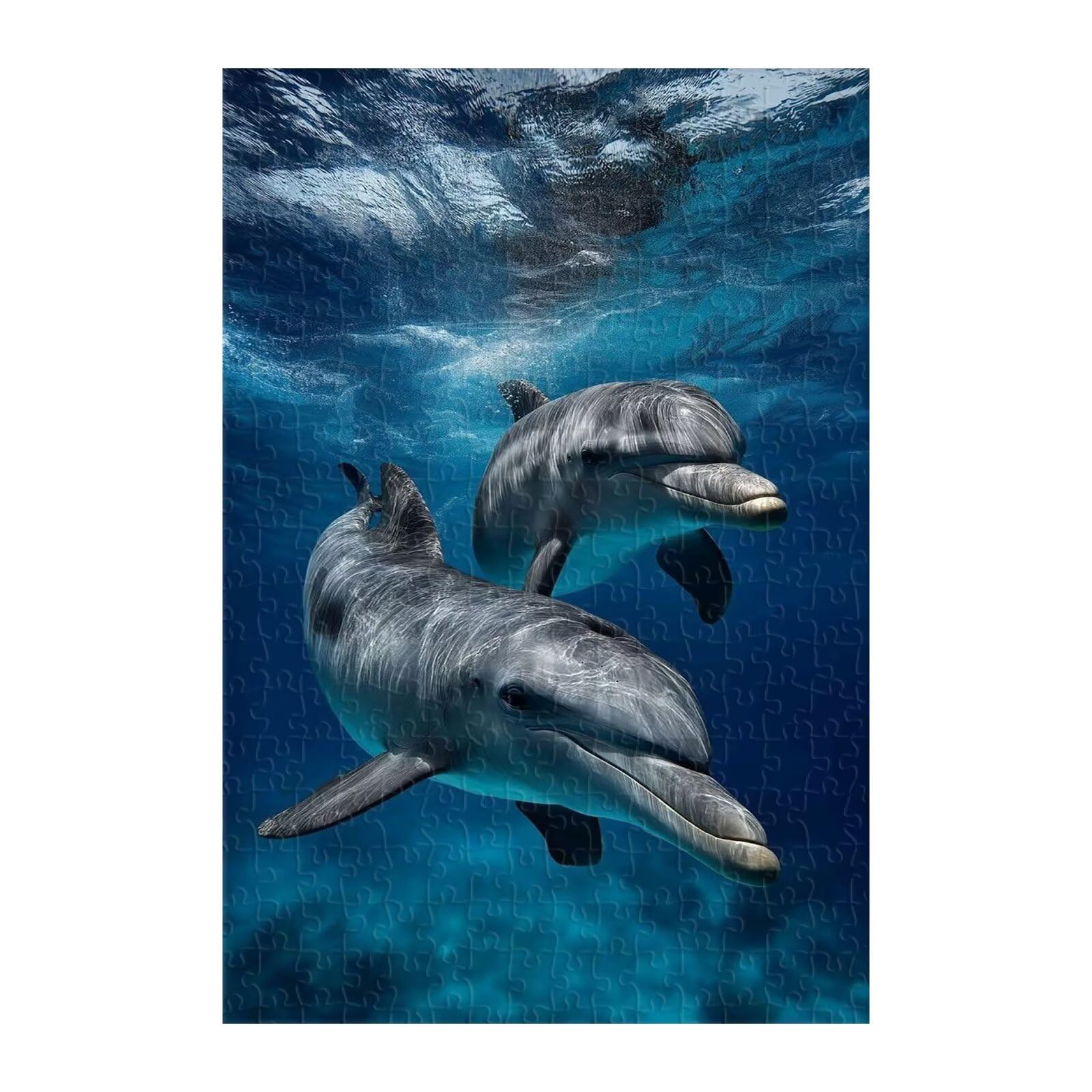 Puzzle 2000 sztuk dla dorosłych delfin ocean, puzzle niemożliwe kreatywne rozrywki zabawa, puzzle dla dorosłych 2000 sztuk 100 x 70 cm