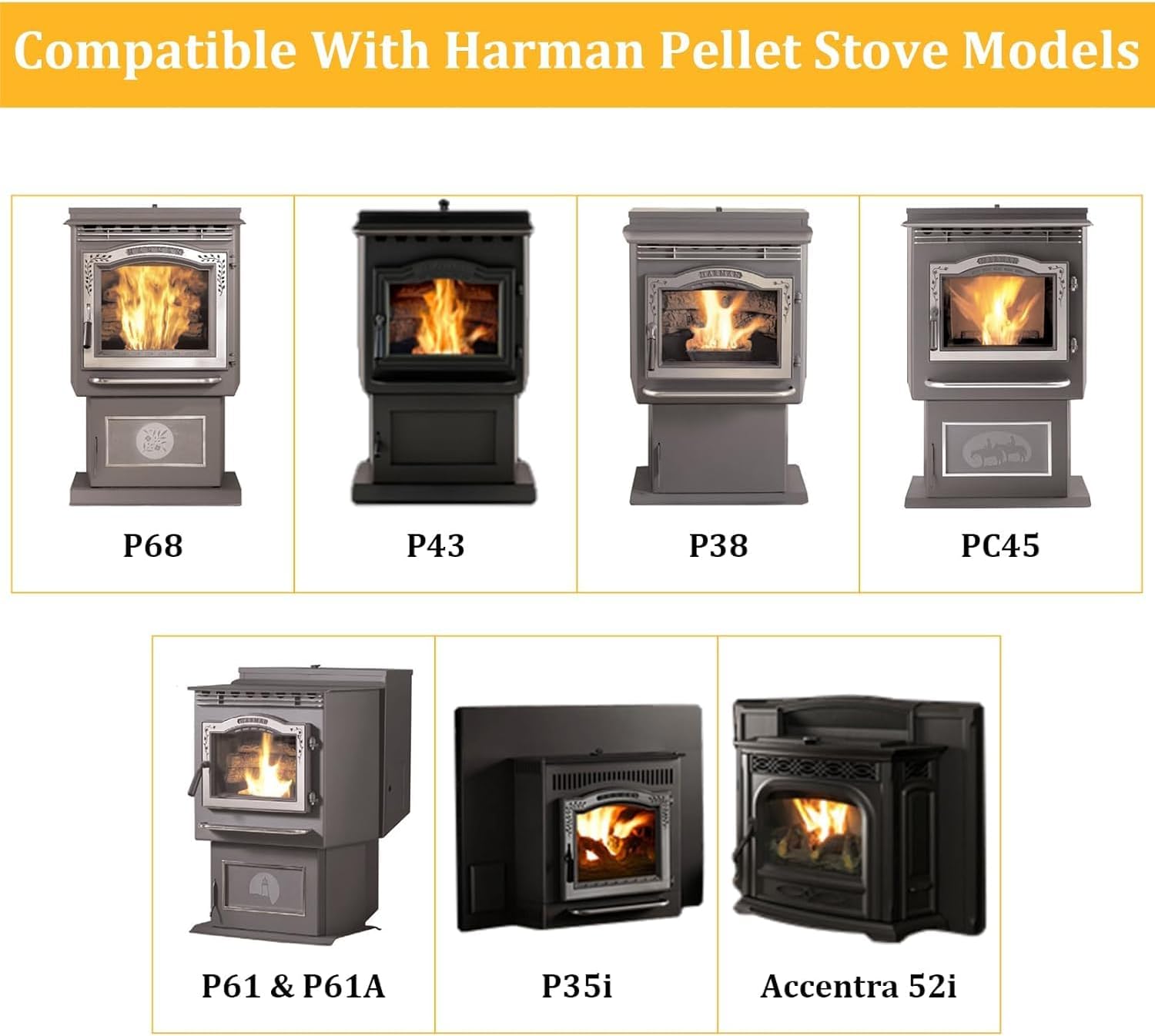 Adviace 3-20-60906 Auger Feed Motor for Harman Pellet Stove P61A, P68, Accentra, P43, P61, P38, P35i,PC45, PF100 Pellet Stove Insert, 4RPM Auger Motor for Harman Pellet Stove Parts