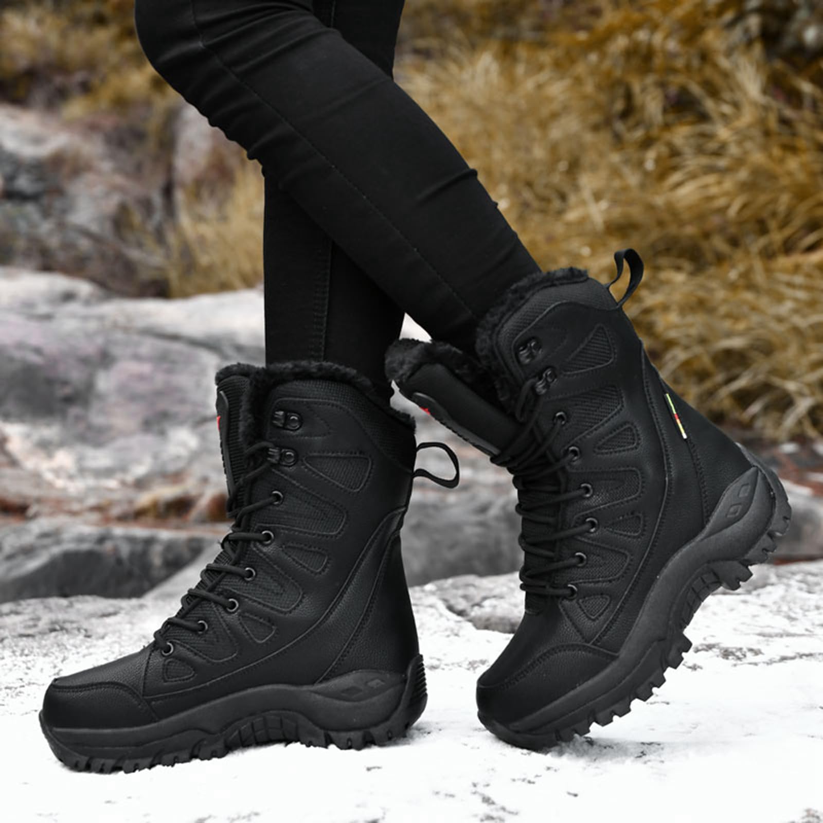 Buty zimowe dla mężczyzn i kobiet, wodoodporne buty śniegowe z ciepłą podszewką, antypoślizgowe buty trekkingowe