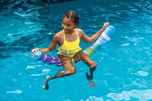 Miniatura 5 de WOW Sports - Fideos inflables tropicales para piscina - Perfecto para fiestas en la piscina y entrenamiento de natación - Dispositivo de flotación