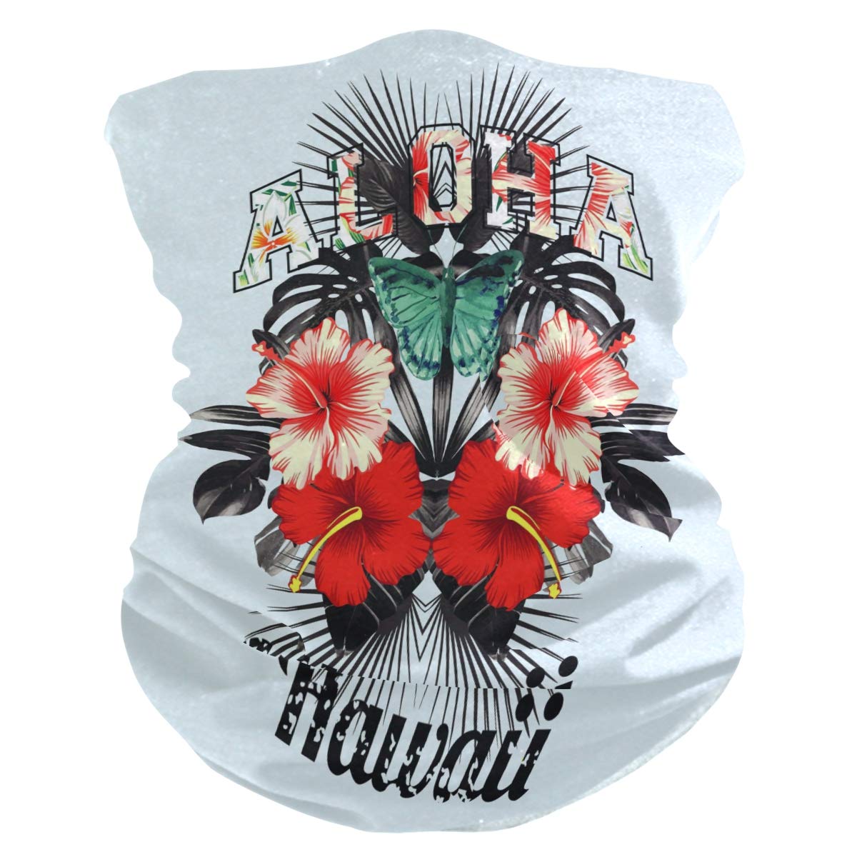 SUABO Mouth Cover Bandanas for Men Aloha Hawaii Neck Gaiter Mask Balaclava Hairband for Women Face Scarf Multicolor