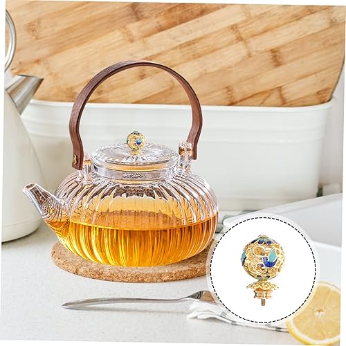 Miniatura 5 de IWOWHERO Cloisonne Vintage - Tapa de repuesto para hervidor de agua con calefacción, accesorio de cocina para fácil instalación y uso