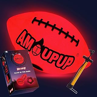 Amoupup Glow in The Dark Football Sports Gifts-Light Up Led Football Cool Stuff with Led Lights Batteries Football Good Gift Ideas for Teen Boys and Girlsï»¿