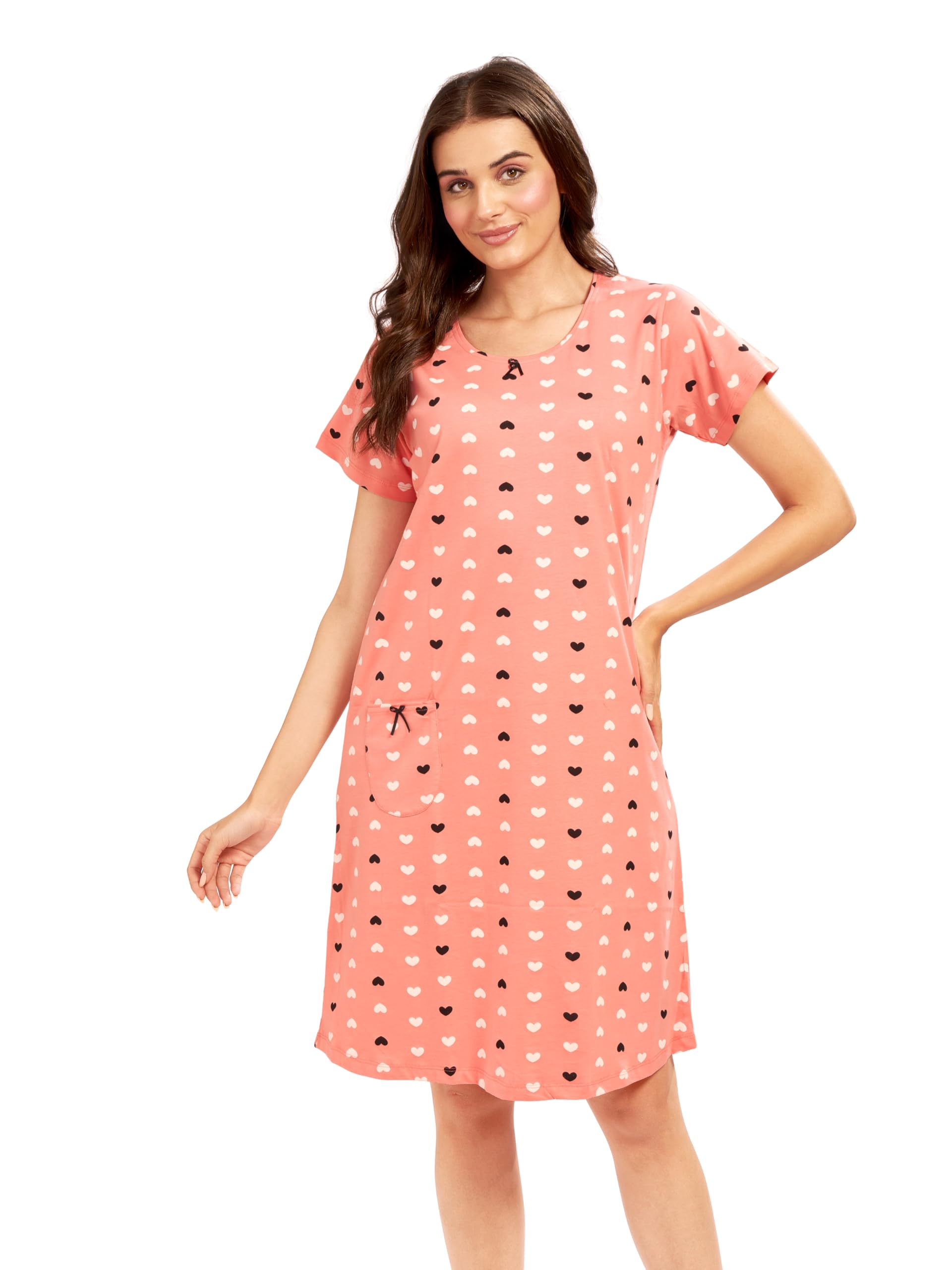 AV2 Women's Cotton Floral Knee Length Nighty