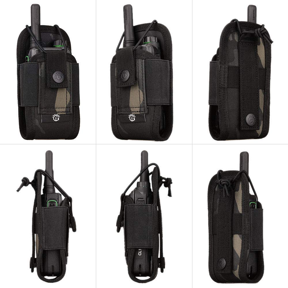 Support Radio Tactique Pochette Tactique Talkie-Walkie LYQNIHOB - Sac MOLLE Pour Radio - Nylon Réglable - Outdoor Pochette Radio Sécurité