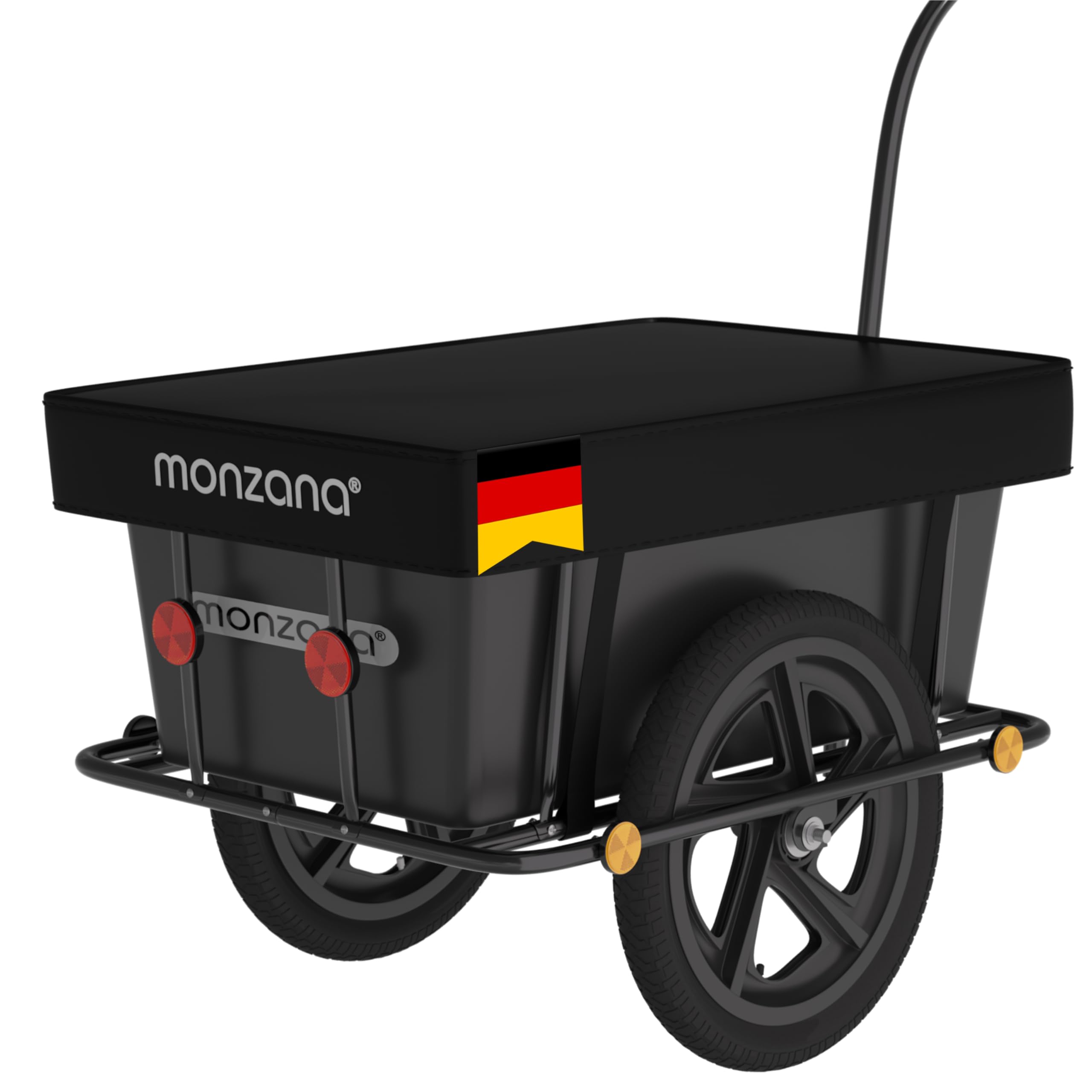 MONZANA Fahrradanhänger mit 90L Kunststoffwanne