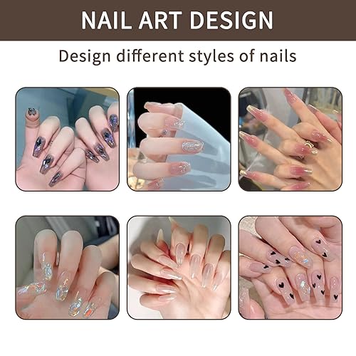 Miniatura 2 de 4 piezas de cromo para uñas, polvo blanco, perla, cromo, hielo, transparente, aurora, polvo de uñas para uñas, pigmento iridiscente, brillo perlado,