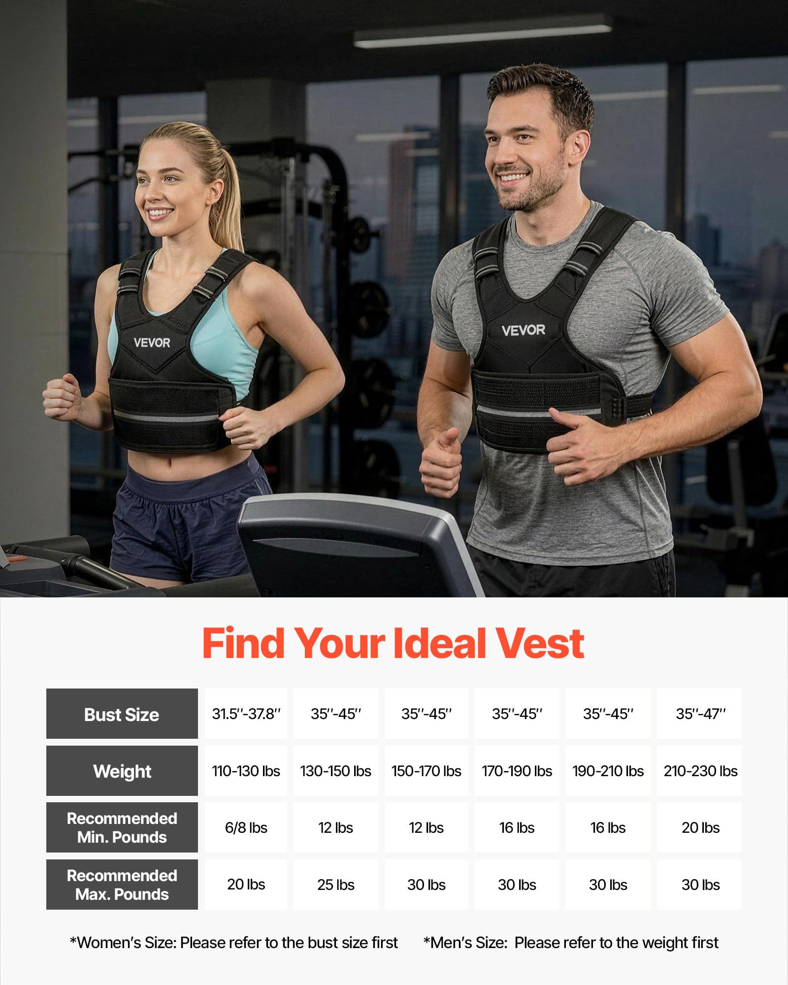 VEVOR Gilet lesté réglable 5 à 9,1 kg, veste de poids avec 6 packs de poids en granulés de fer et bande réfléchissante pour hommes et femmes, équipement d'entraînement pour musculation, course à pied