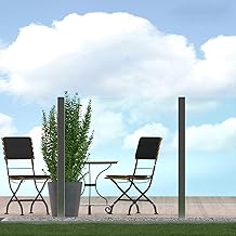 Bijon Windschutz Terrasse Glas, Glaszaun, Garten, Klarglas PG4-N | 99x183,5cm