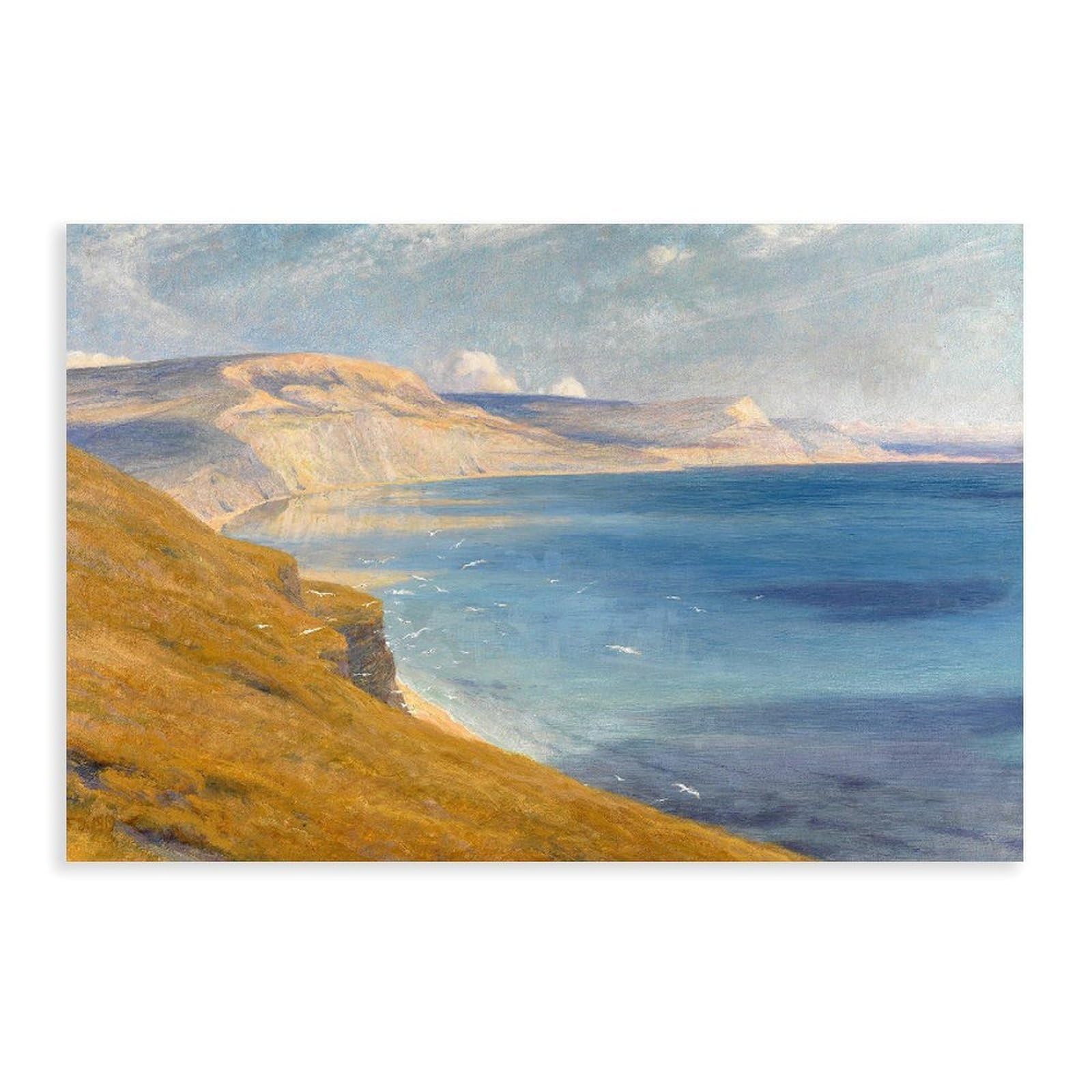 Dfjyjfgjj Sir Frank Dicksee,Sea And Sunshine Lyme Regis Canvas Poster Bedroom Sports Landscape Office Room Decor Gift 12" L X 18" W
