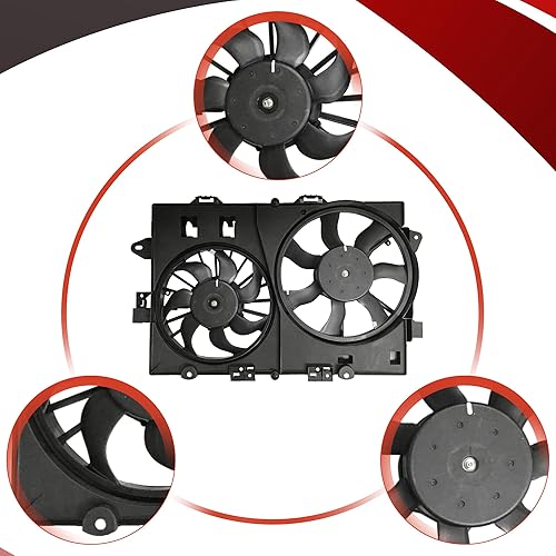 Miniatura 2 de PartsFlow Conjunto de ventilador de refrigeración del radiador del motor para Chevrolet Equinox 2006-2008 para Pontiac Torrent 621-052 2006-2008