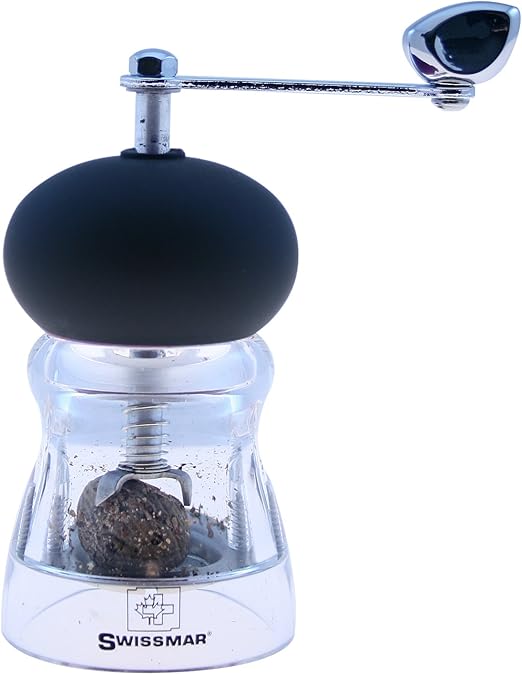 Swissmar 4Inch Nutmeg Grinder, Black Spice Mills Home