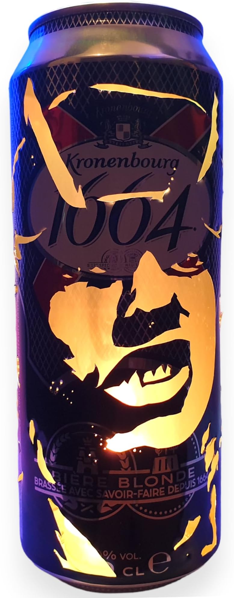 Angus Young Beer Can Lantern! AC-DC Pop Art Portrait Candle Lamp, Unique Christmas =Gift!