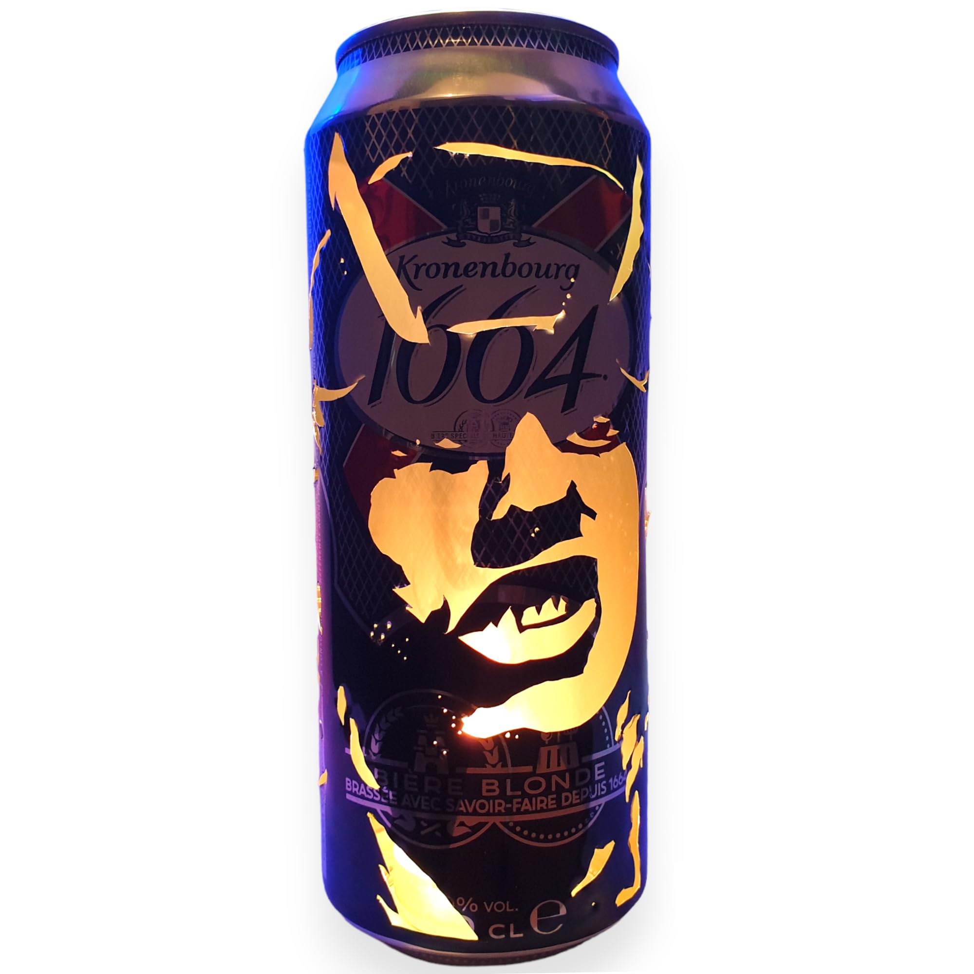 Angus Young Beer Can Lantern! AC-DC Pop Art Portrait Candle Lamp, Unique Christmas =Gift!