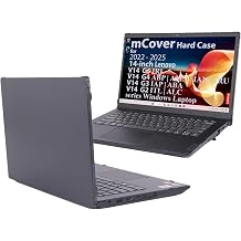 mCover Case ONLY Compatible for 2021-2025 14" Lenovo V14 G2 / G3 / G4 / G5 Series Windows Notebook PCwith 180 Hinge,NOT Fitting Any Other Lenovo Models- Black