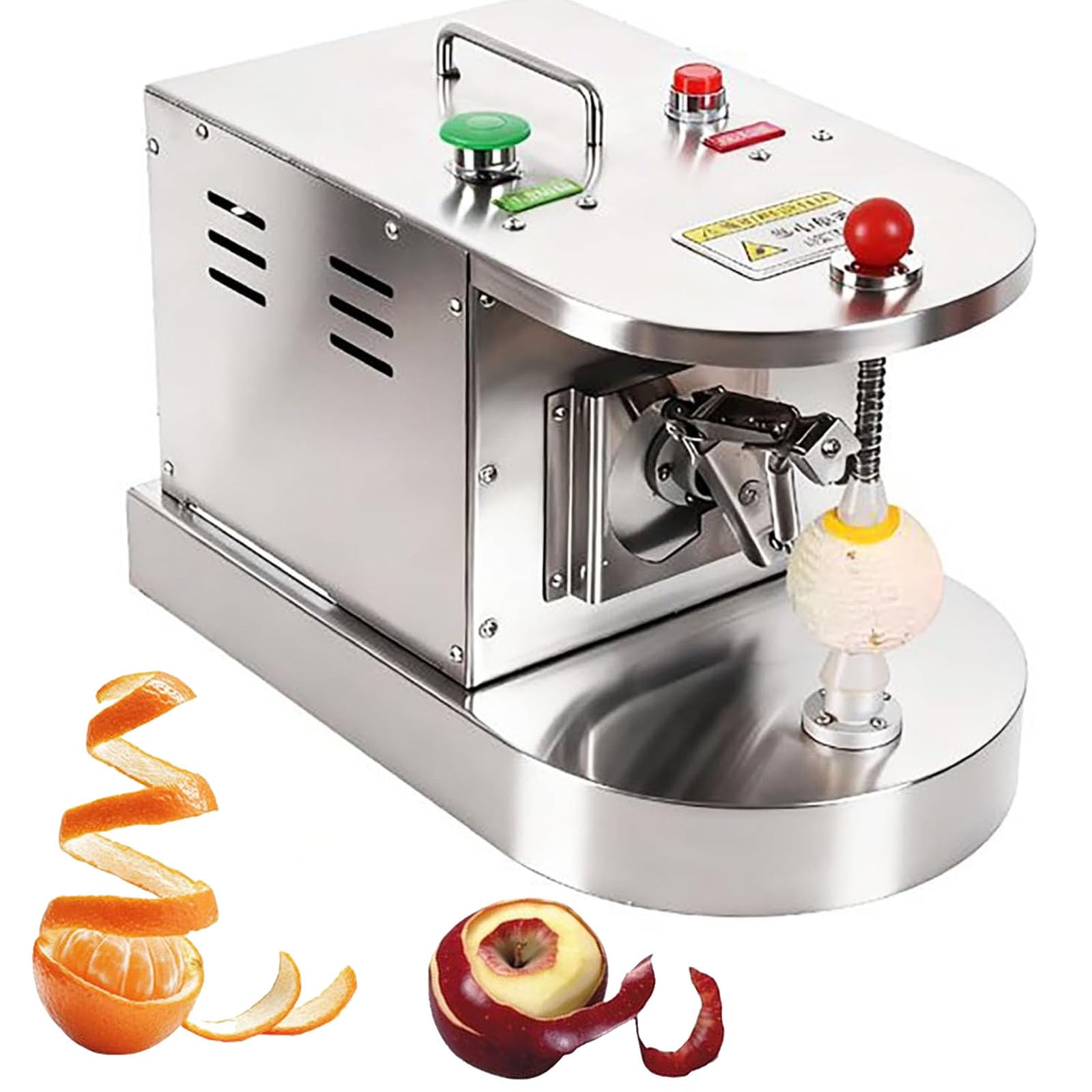 Pelapatate Professionale Per Frutta, Pelapatate Automatico In Acciaio Inox, Arresto Automatico Dopo La Pelatura, Spessore Di Pelatura Regolabile, 300-500 Pezzi Allora, Per Mele, Arance