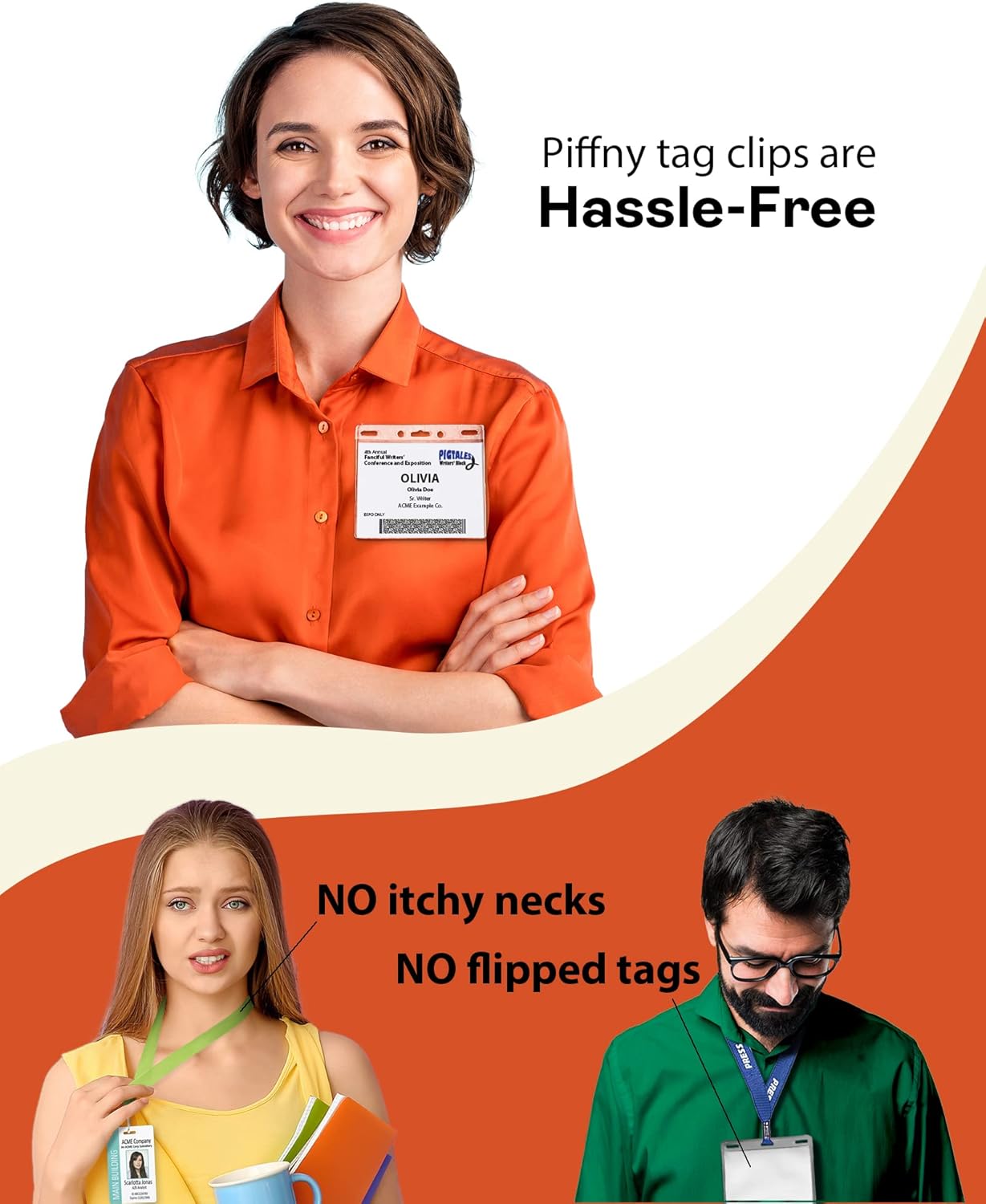 Magnetic Name Tag Holders with Strong Magnets for Securely Attaching ID Badges, Name Tags, and Accessories - 100 Pack