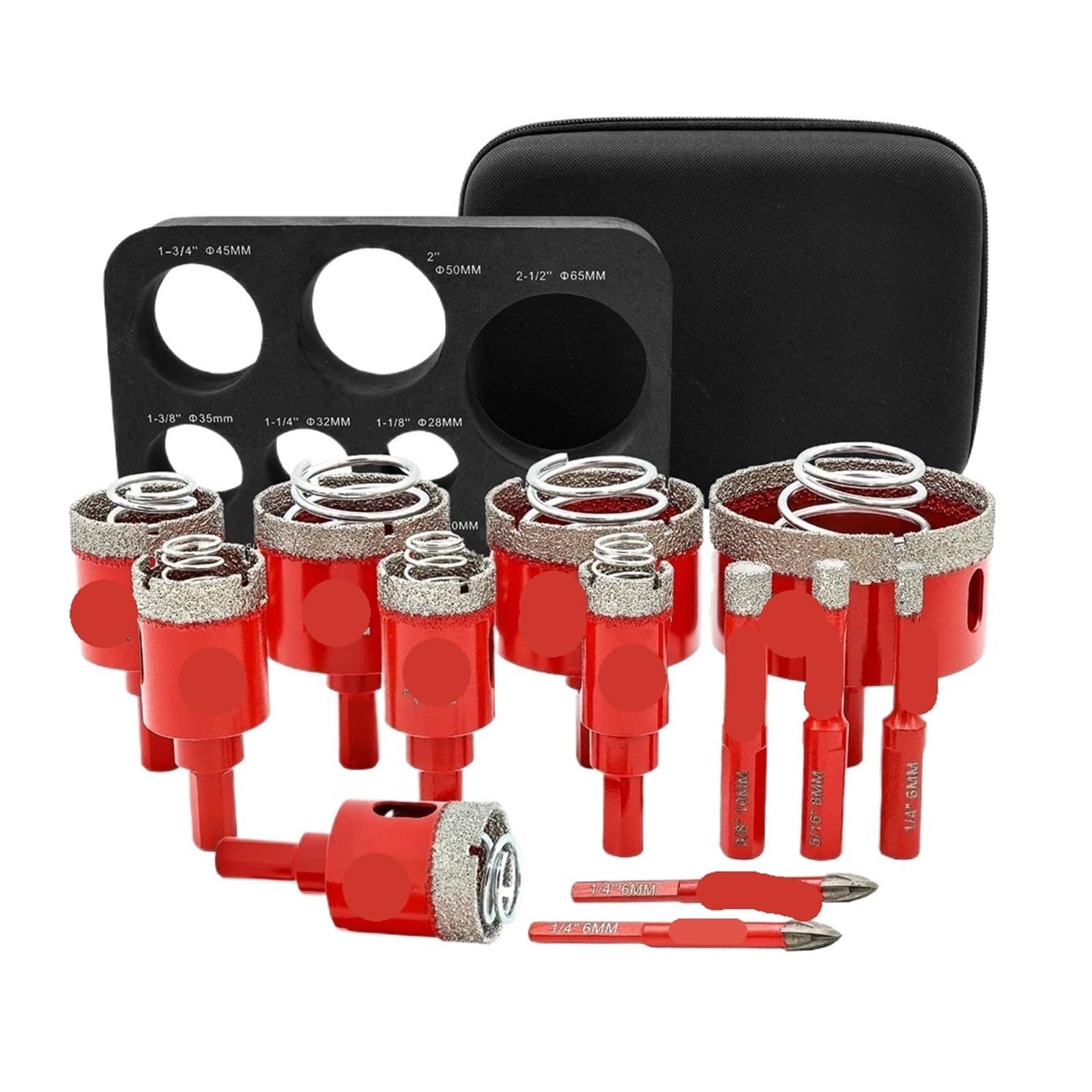 Punta For Trapano Diamantata Con Gambo Triangolare A Molla, Punta For Trapano In Carburo Di Tungsteno Da 6 Mm, A Tazza, Punta For Trapano A Corona