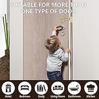 Vista 7 de WellMade Pestillo de bloqueo de puerta de barra oscilante, pestillo de seguridad de puerta para seguridad de los niños y seguridad del hogar, cierre