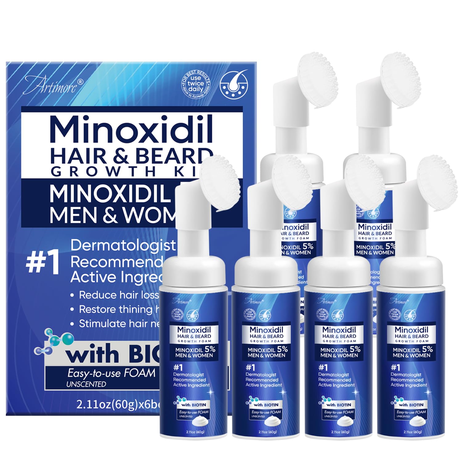 5 Minoxidil Foam for Men and Women Minoxidil for Men Foam for Hair and Beard Minoxidil for Women