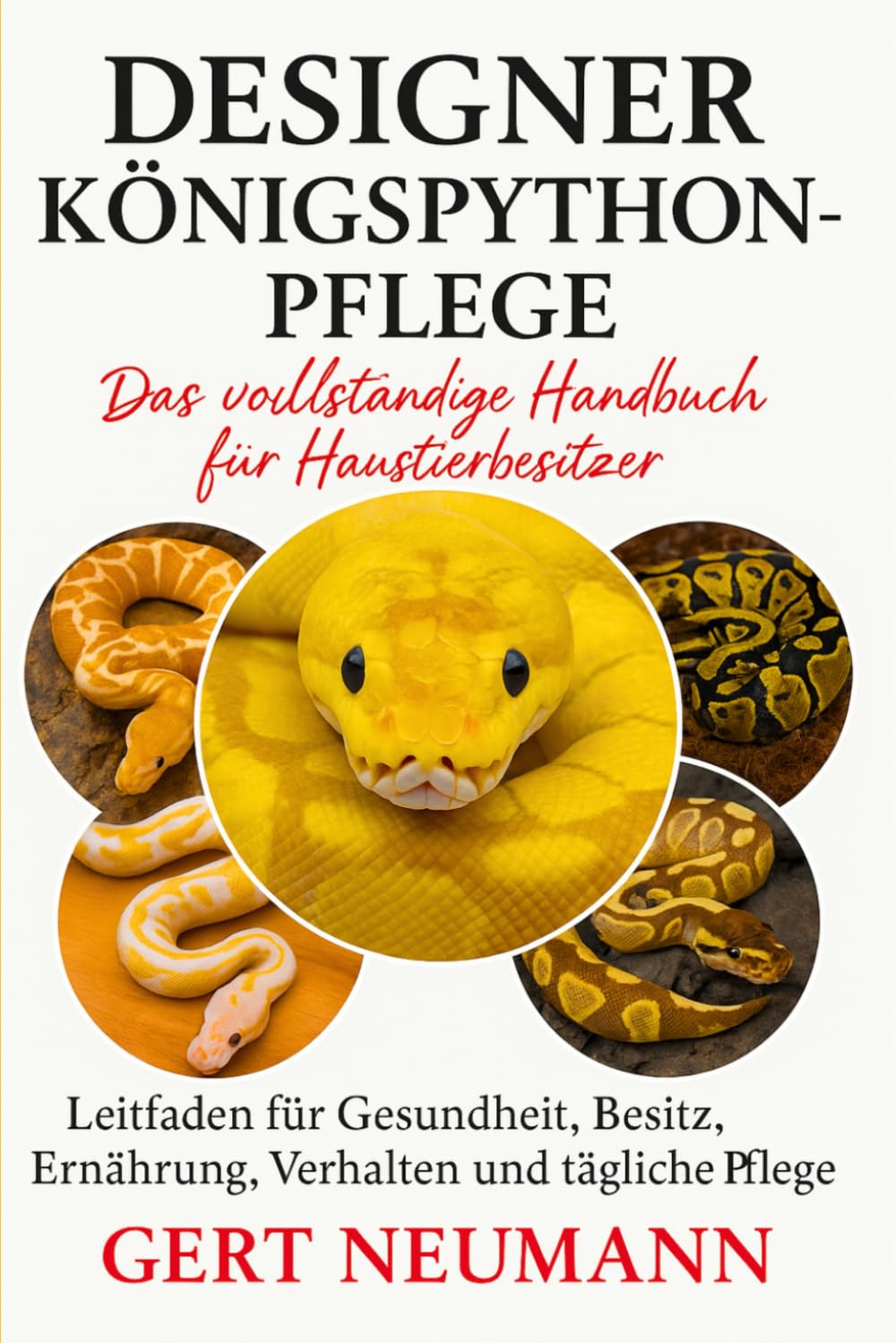 DESIGNER KÖNIGSPYTHON-PFLEGE: Das vollständige Handbuch für Haustierbesitzer Leitfaden für Gesundheit, Besitz, Ernährung, Verhalten und tägliche Pflege