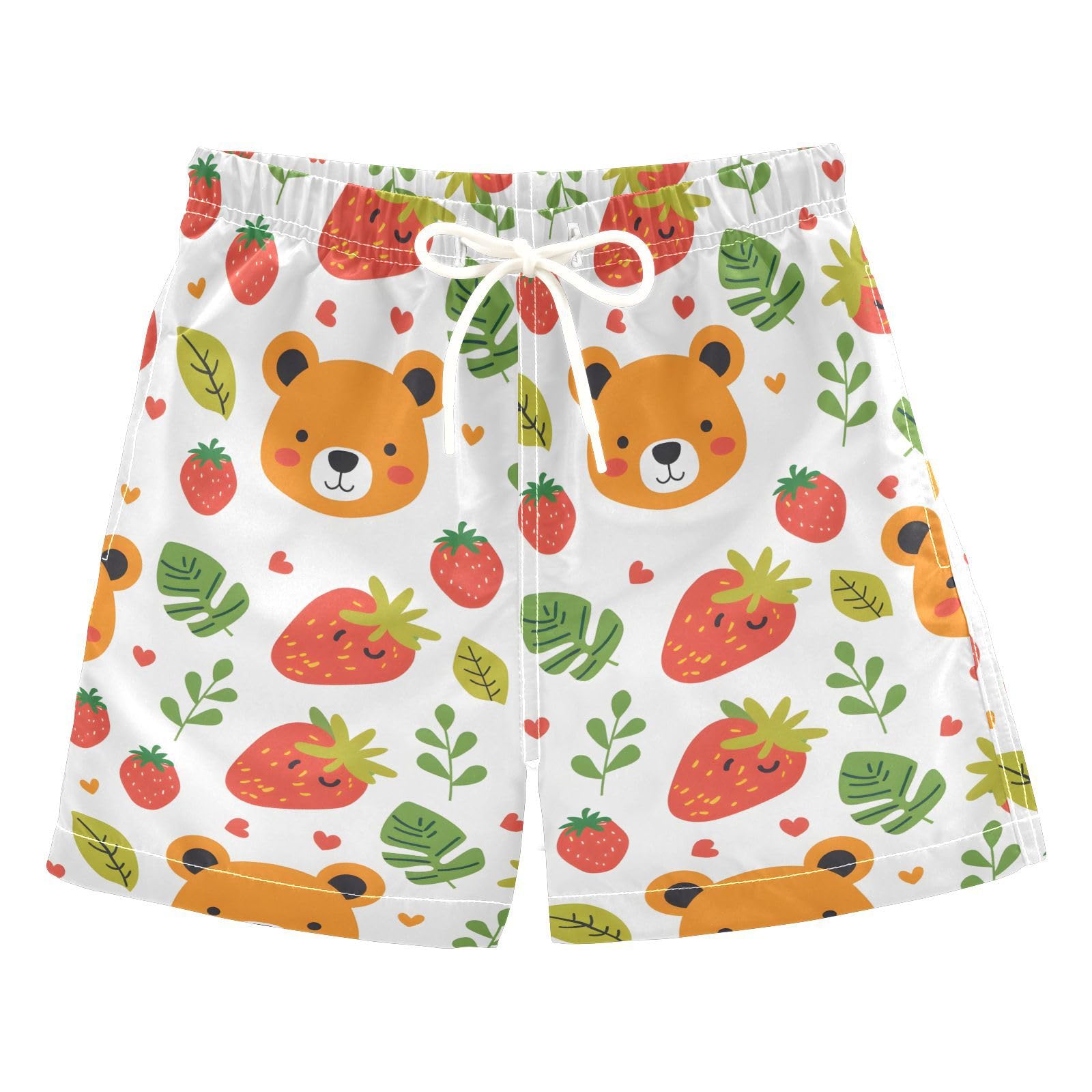 ALAZA Cake Blueberry Boys Quick Dry Beach Board Shorts Kids Swim Trunks Bathing Suit Swimsuit 4T