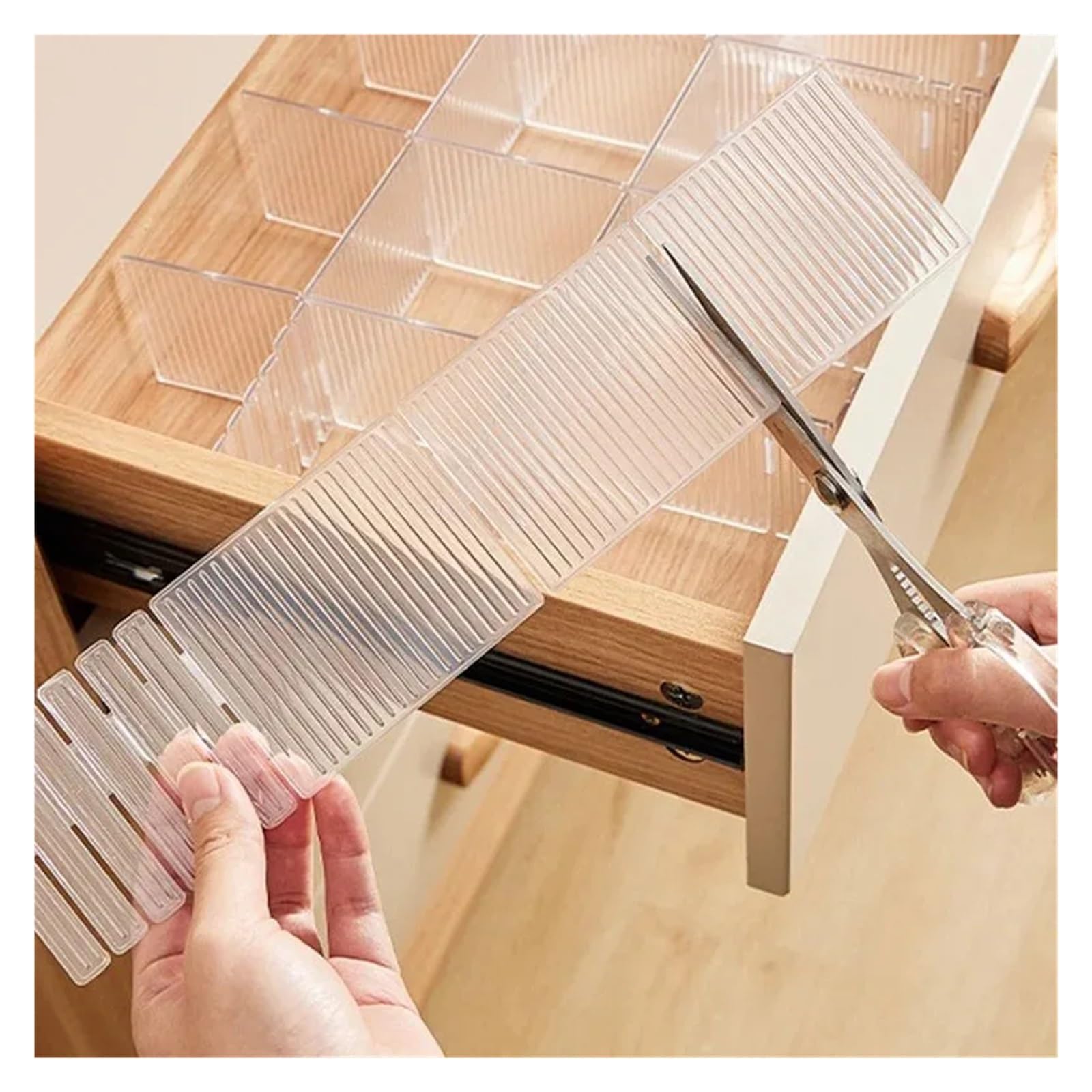 Cajas Organizadoras Cajones 4PCS Drawer Divider Adjustable Free Combination Partition Storage Shelves Wardrobe Closet Separator Underwear Socks(White)