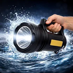 Lanterna Holofote LED 30W Alta Potência Recarregável Pesca Trilha Camping TD-6000A Profissional Farolete Super Forte Longo Alcance Resistente água