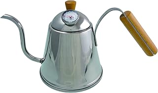 青芳 CASUAL PRODUCT バールドリップポット サーモメーター付き 510564 日本製 シルバー×ナチュラル