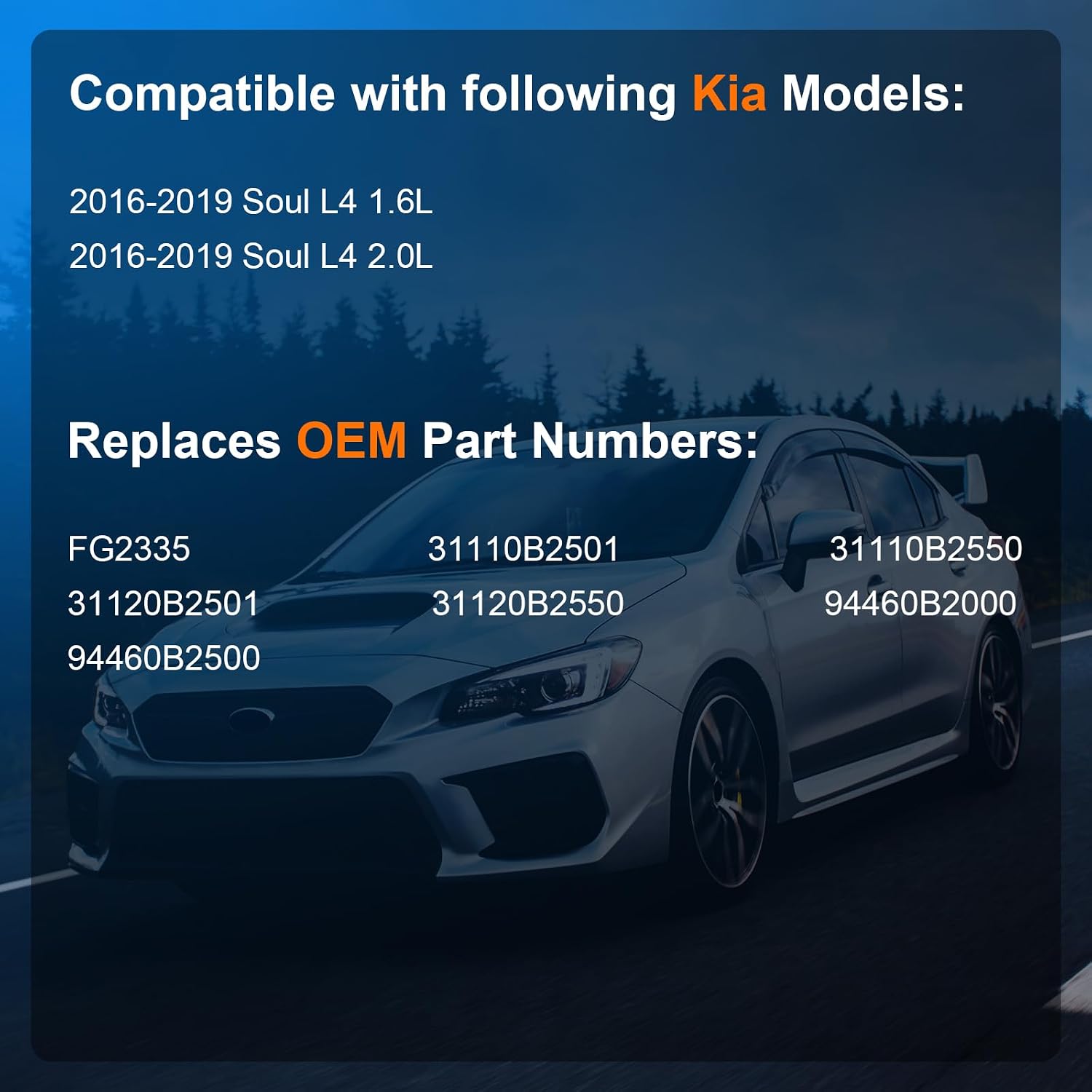Electric Fuel Pump Assembly Compatible with Kia Soul 2016 2017 2018 2019 1.6L 2.0L L4 with Sending Unit, Replace 31110B2501 FG2335 31110B2550