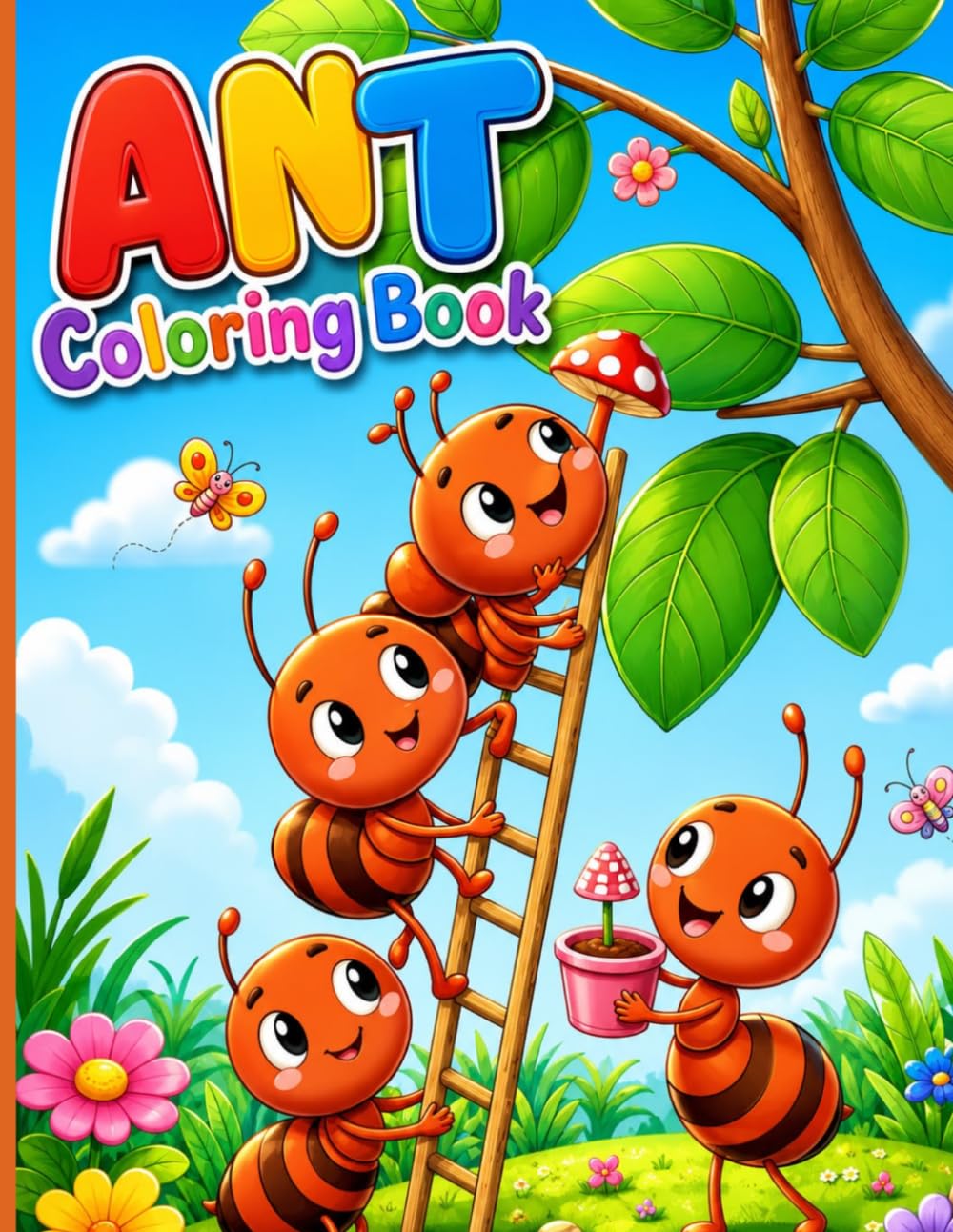 Ant Coloring Book: Fun and Cute Ant Adventures for Kids Ages 3–8