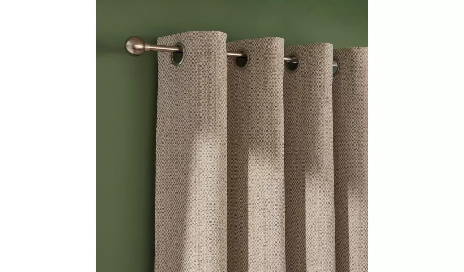 SEGOY Blackout Jacquard Eyelet Curtains - Grey- 229x229cm