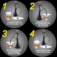 Vista 5 de 6 fundas para tazas de pistola de ahumar, tapas de infusor, fundas de bebidas de cóctel, accesorios para pistolas de fumar para copas de vino