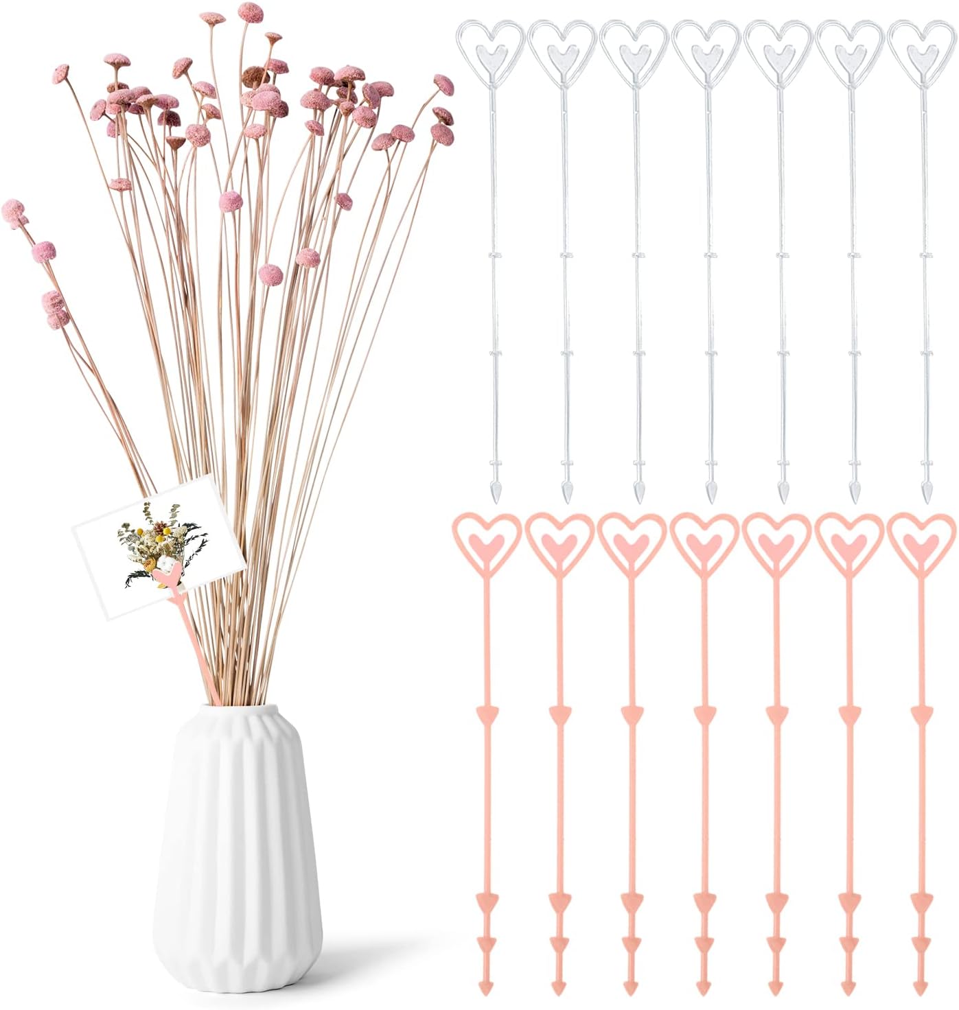 Floral Pick Card Holder, Plastic Straight Head Floral Picks