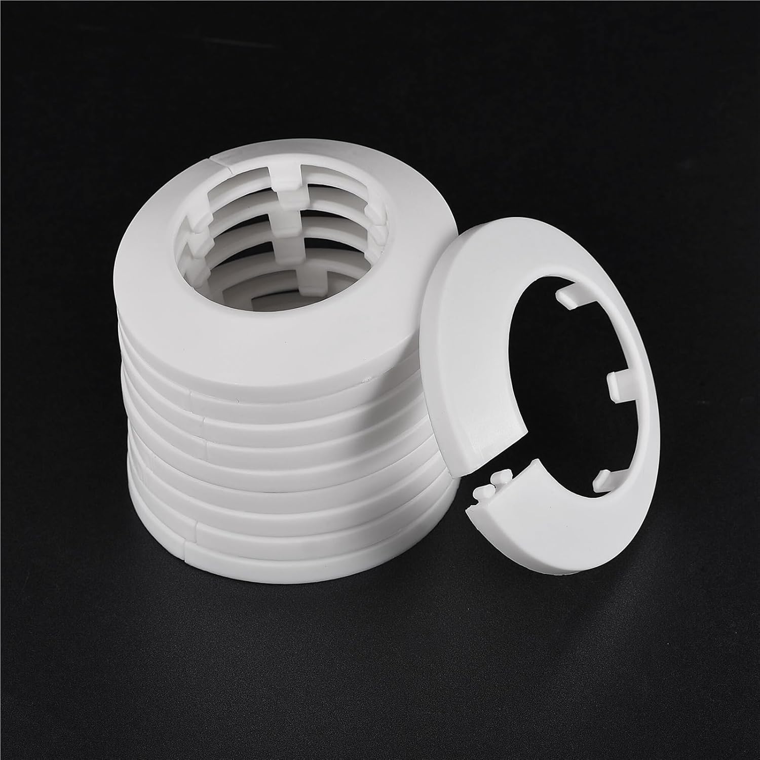 Plumbing Cover Plates Plumbing Cover Plates,20pcs 50mm PP Plastic Escutcheon Water Pipe Drain Line White for Kitchen, Bathroom For Faucet Bathroom Kitchen Toilet
