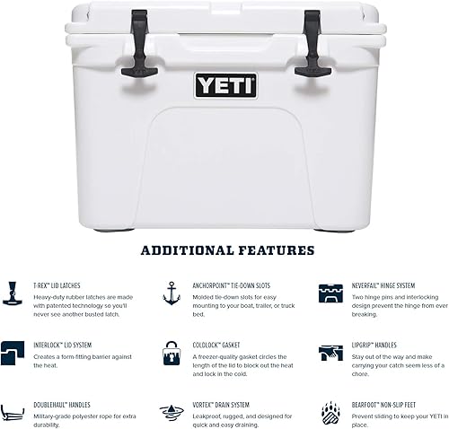 Miniatura 5 de YETI Tundra 35 - Enfriador duro con YETI ICE 1 libra, color blanco