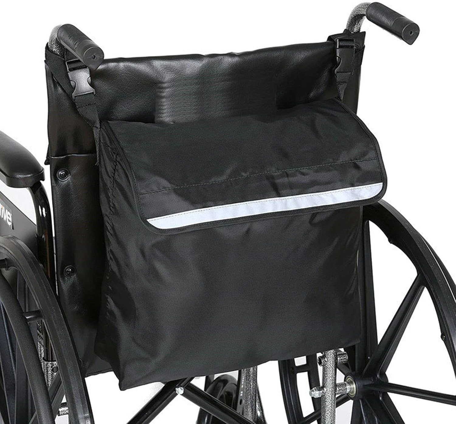 Bolsa de mochila para silla de ruedas, bolsa de almacenamiento para colgar silla de ruedas con banda reflectante, bolsas de almacenamiento de accesorios a prueba de lluvia para sillas de ruedas y anda