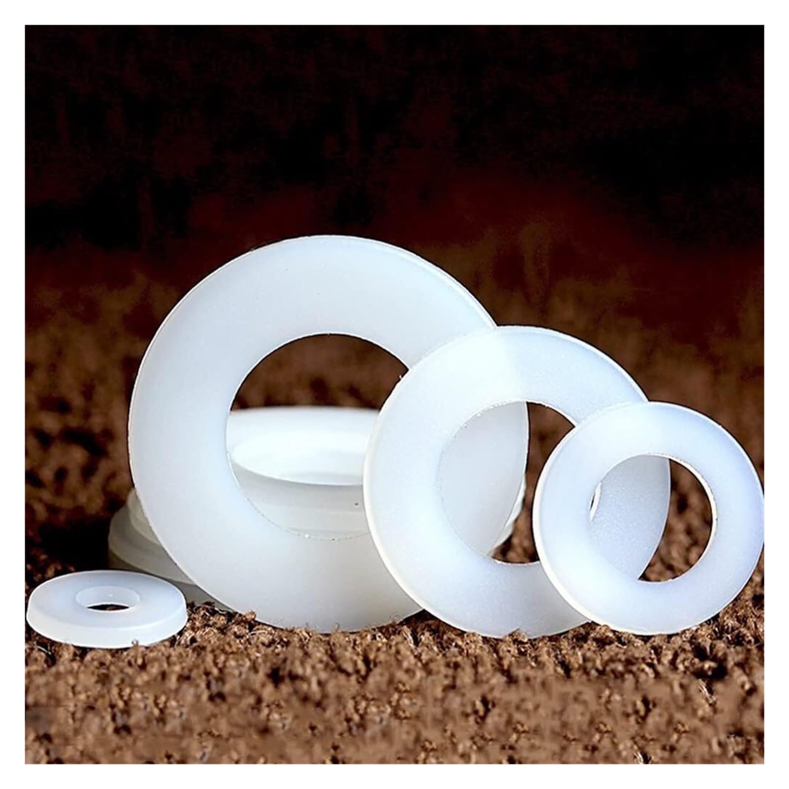 Juntas tóricas, juntas tóricas de silicona, Arandela de nailon blanco, arandela plana, espaciador , sellos de aislamiento, anillo de junta, for transporte de bebidas, junta de silicona de triple abraz