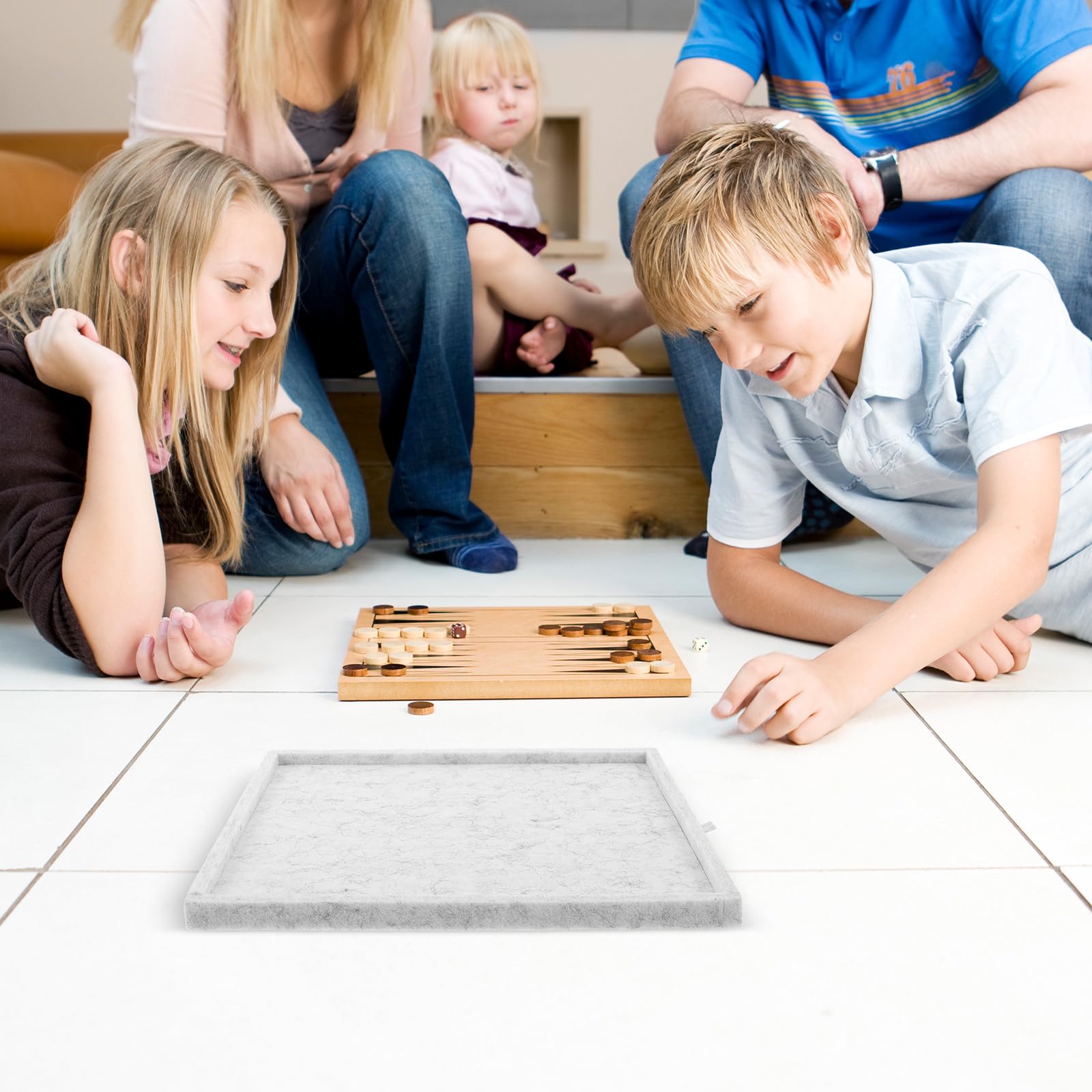 Vassoio per Smistamento Puzzle Impilabile in Feltro 6 Pezzi | Capienza Fino a 1000 Pezzi, Superficie Liscia, per Attività di Gruppo e Uso su Tavolo