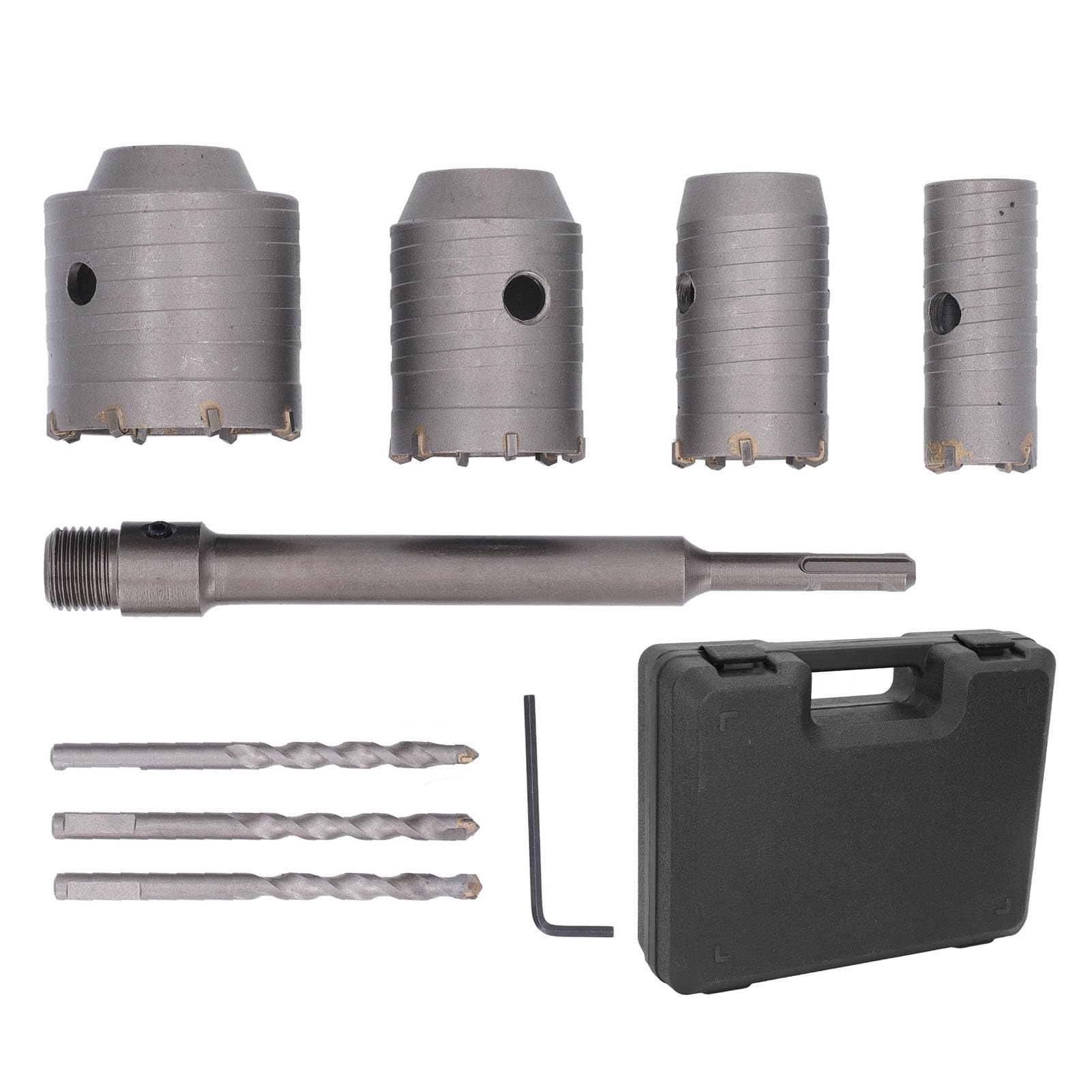 Kit a Tazza per Calcestruzzo 30mm 40mm 50mm 65mm con capacità di Foratura Ad Alta Resistenza per L'installazione di Muri di Mattoni di Cemento