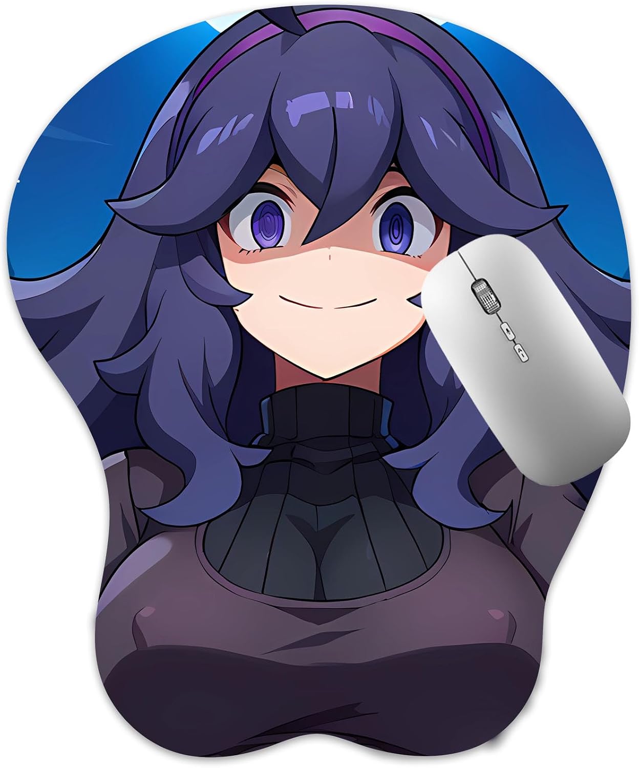 3D Mouse Pad, Oppai Mousepad with Soft Gel Wrist Rest Anime Manga Gaming Boob pad Anti-Slip Mouse Mat, Mania